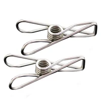 5/8pcs Multipurpose Stainless Steel Clips Clothes Pins Pegs Holders Clothing Clamps Sealing Clip Household Clothespin 2