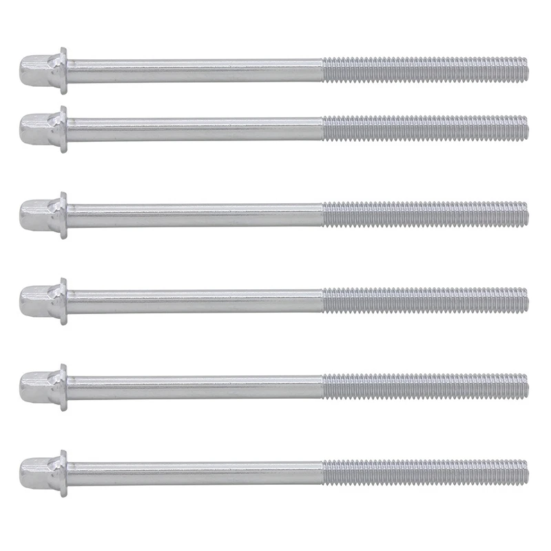 

6Pcs Screw Rods 110mm Drum Long Screw Drum Tight Screw Tension Rods Percussion Replacement Accessory