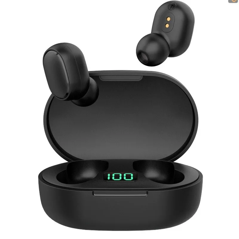 Free shipping Bluetooth earphone Portable charging box Digital display waterproof Sweat proof Intelligent noise reduction