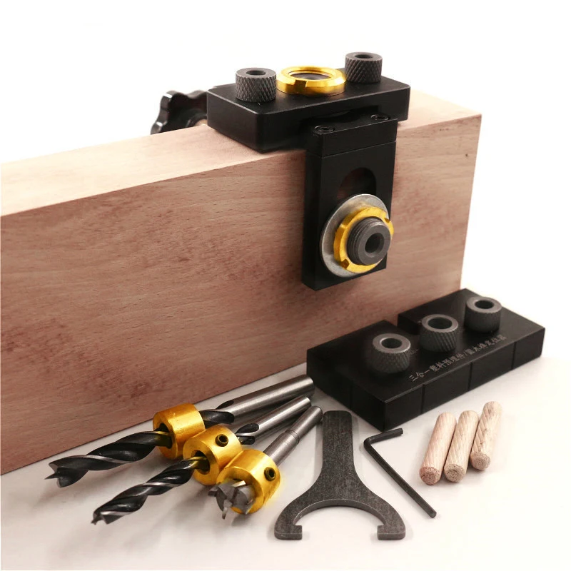 Woodworking Pocket Hole Jig 3 In 1 Adjustable Doweling Jig With 8/15mm