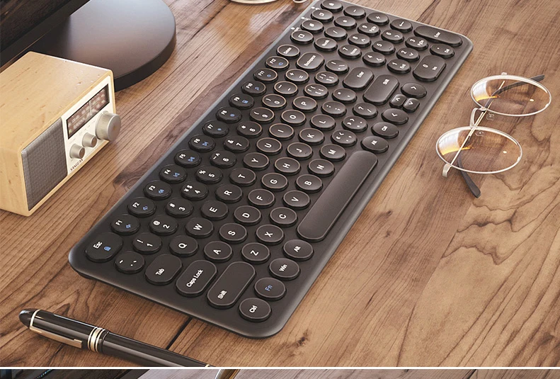 Recarregável Ultra Slim Teclado Silencioso e Ratos
