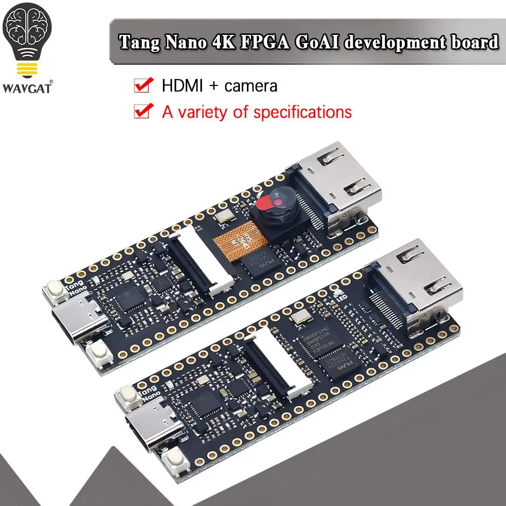 WAVGAT Tang Nano 4K Gowin Minimalist FPGA GoAI Develop-ment Board HDMI Camera With the line | Электронные компоненты и