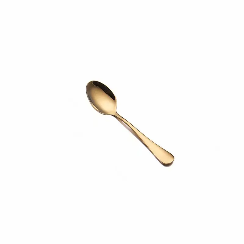 tea spoon Spklifey золотой набор посуды Свадебный Золотой дорожный набор столовых приборов из нержавеющей стали столовый нож вилка ложки столовое серебро - Цвет: tea spoon
