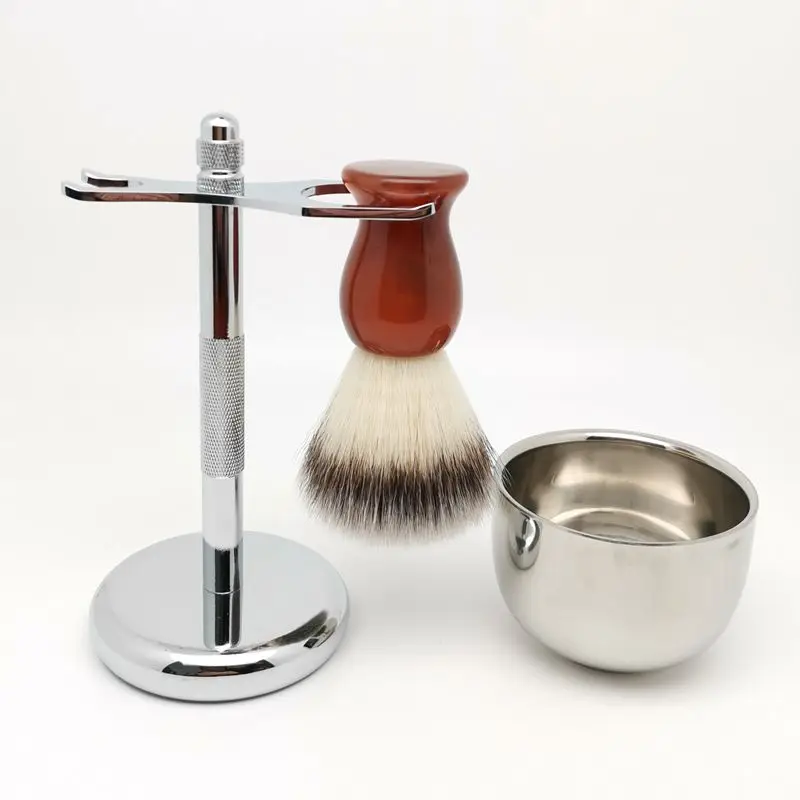Teyo Synthetic Shaving Brush Set Include Shaving Cup Stand And Brush Perfect For Shave Cream