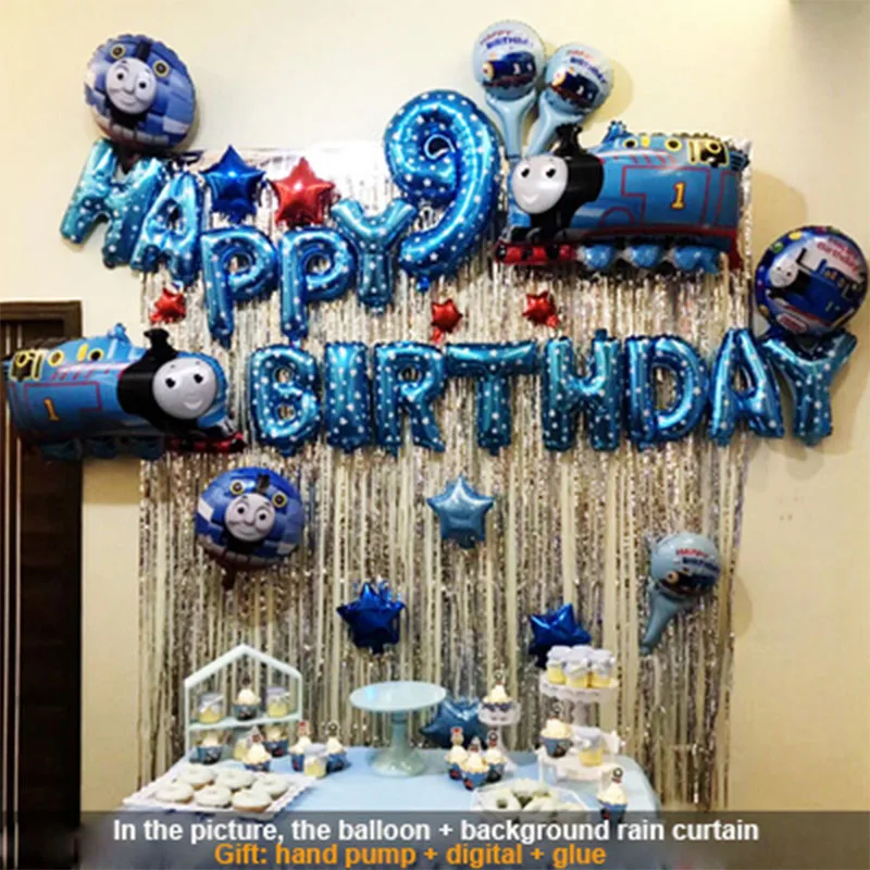 Томас вечерние воздушные шары День рождения декоративные шары "Томас" тематический Декор вечерние украшения стены