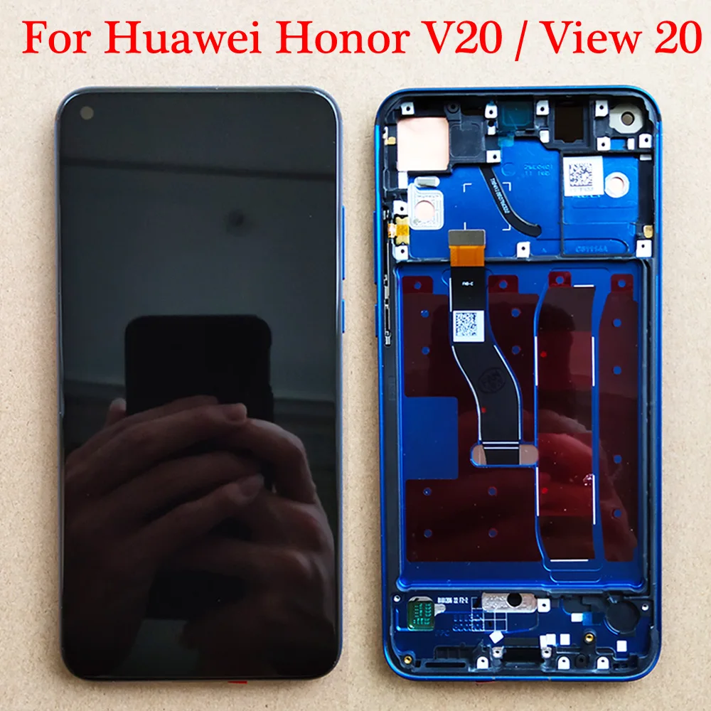 Оригинальный черный/синий 6 4 дюйма для Huawei Honor V20/Honor View 20 ЖК дисплей сенсорный