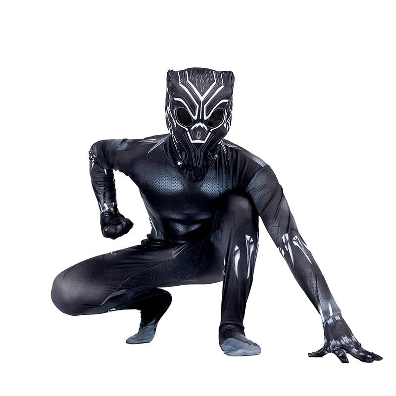 Black Panther Halloween Party Black Panther Kid New Muscle Cosplay Fantasy Carnival Children's Clothing New ladies halloween costumes