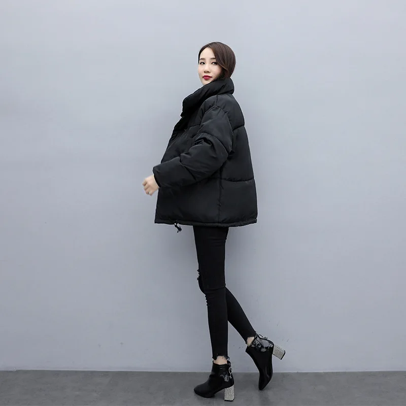 

Fashion Cotton-padded Clothes Women's Short 2019 Winter New Style Students Winter Coat Loose-Fit Hoodless down Jacket Cotton-pad