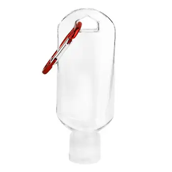 

10pcs Empty Hand Sanitizer Bottle Travel Size Hook Keychain Carriers Flip Cap Reusable Portable Empty Refillable Bottles 50ml