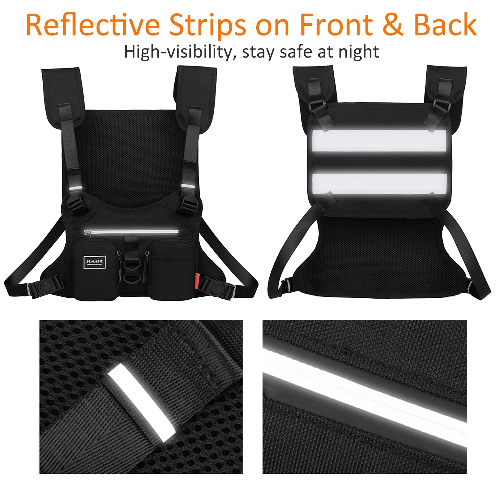 Generic Running Bag Men Sport Chest Rig Vest Gym Training Gym Bag