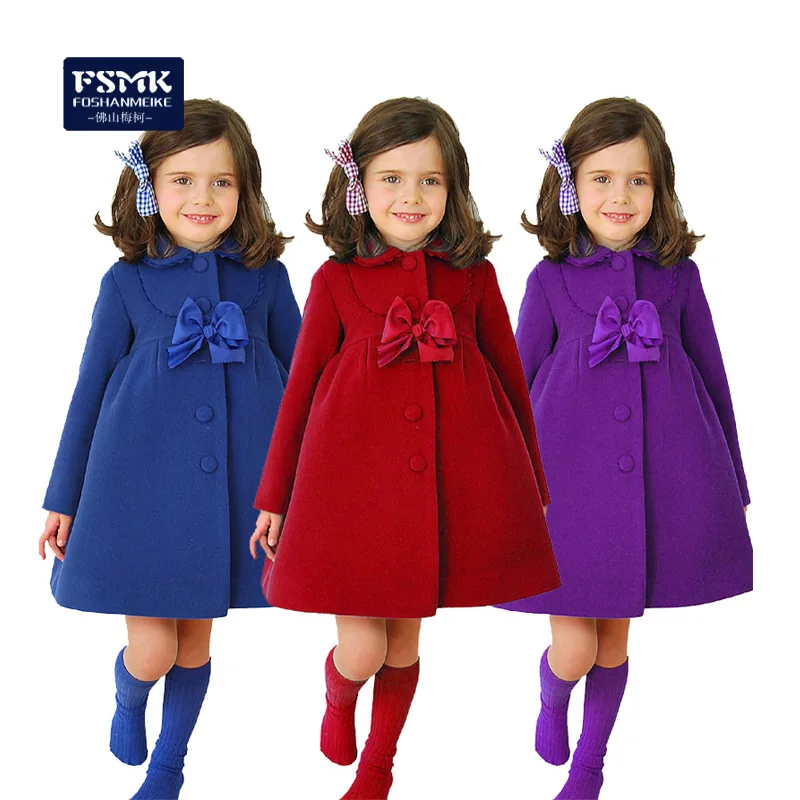 

2019 Korean-style Woolen Jacket Girls' Wind Coat Autumn And Winter Foreign Trade Cross Border Hot Selling a Generation of Fat Sh