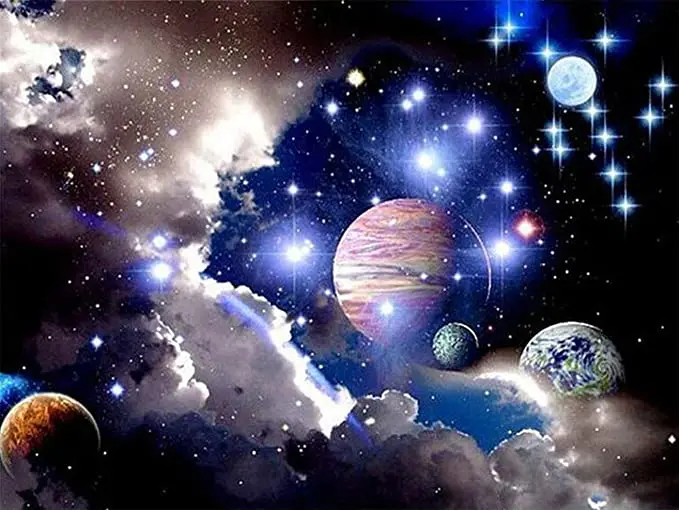 5D Square Diamond Painting Beautiful space Cross Stitch Embroidery Full Round Mosaic Rhinestones chrismas gift | Дом и сад