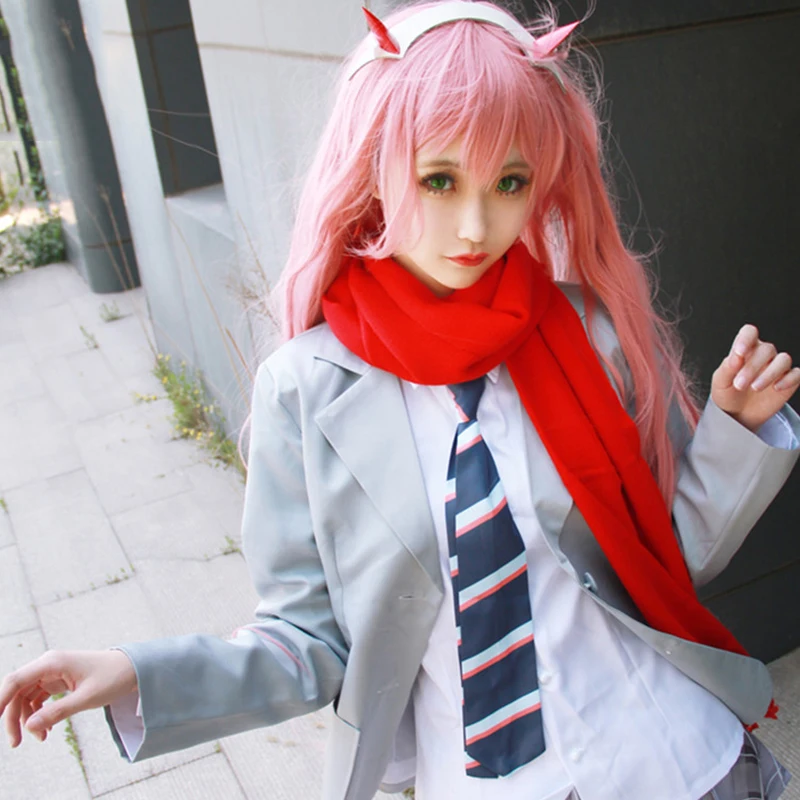 Костюм для косплея из аниме любимый в Фране костюм ZERO TWO CODE 002 школьная форма