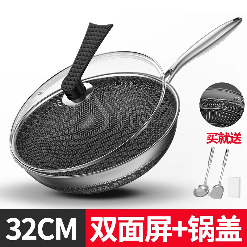 3ply Hexagon Pan Stainless Steel Honeycomb Nonstick Frying Pan Cookware -  China Nonstick Cookware and Stainless Steel Pan price