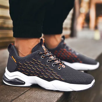 

2020 Men's Casual Shoes lightweight blade running New mesh fish scale flying woven sports shoes wild mesh breathable mens shoes