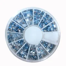 Ongle ornement bleu ongle autocollant boîte forme spéciale Imitation Taiwan acrylique diamant(China)