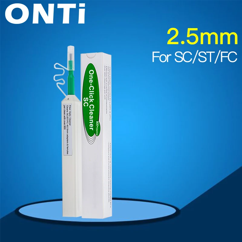 2.5mm ONTi 2 шт FTTH инструмент для чистки оптического волокна 2,5 мм SC FC ST 1,25 ММ LC MU разъем волоконно-оптические чистящие инструменты Smart Cleaner - Цвет: 2.5mm