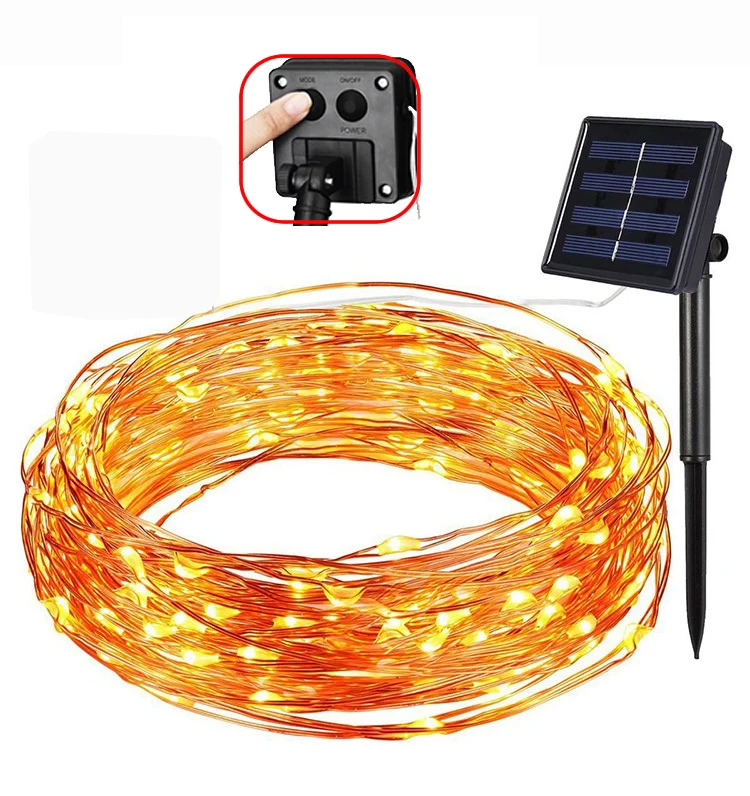

LED Solar String Lights Decorative String Lights Waterproof Outdoor Christmas Yard Lights #R
