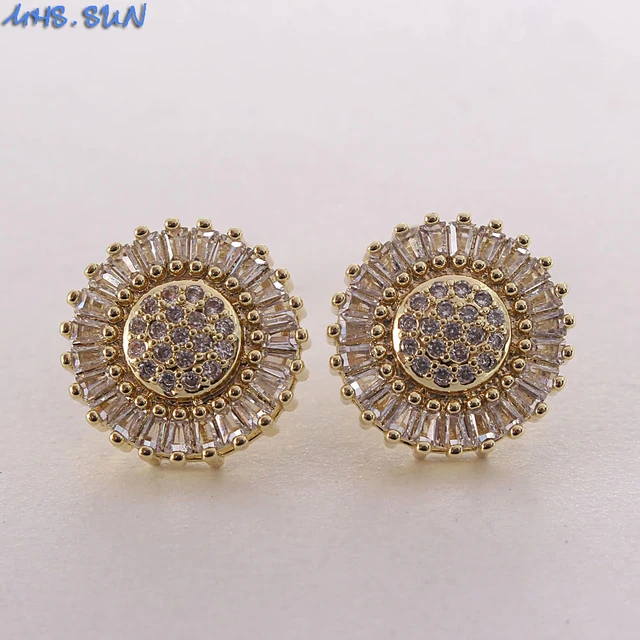 Black,White Stones,Thilagam Flower Design Stud Earrings Gold Finished  Premium Quality Set Buy Online