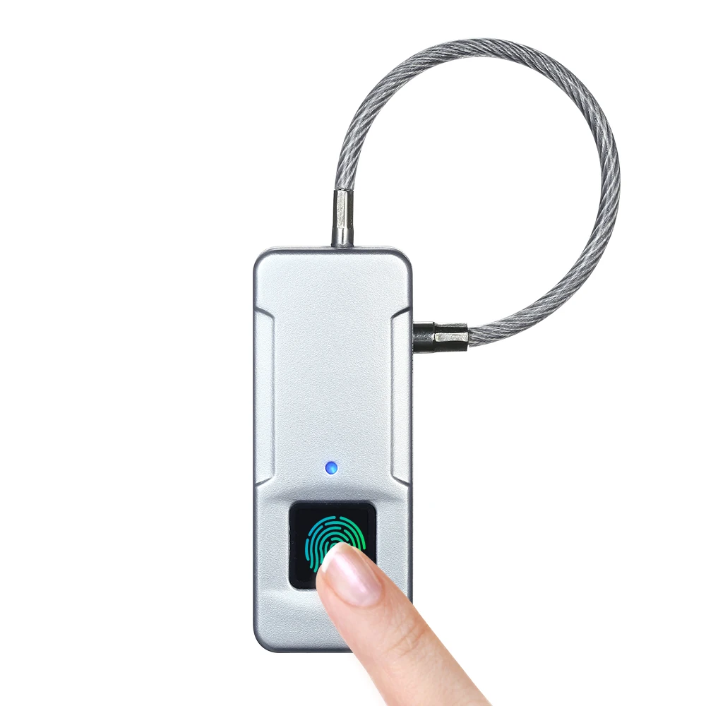 Мини смарт-замок отпечатков пальцев для двери багажный корпус шкаф Usb Перезаряжаемый без ключа отпечатки пальцев водонепроницаемый замок безопасности