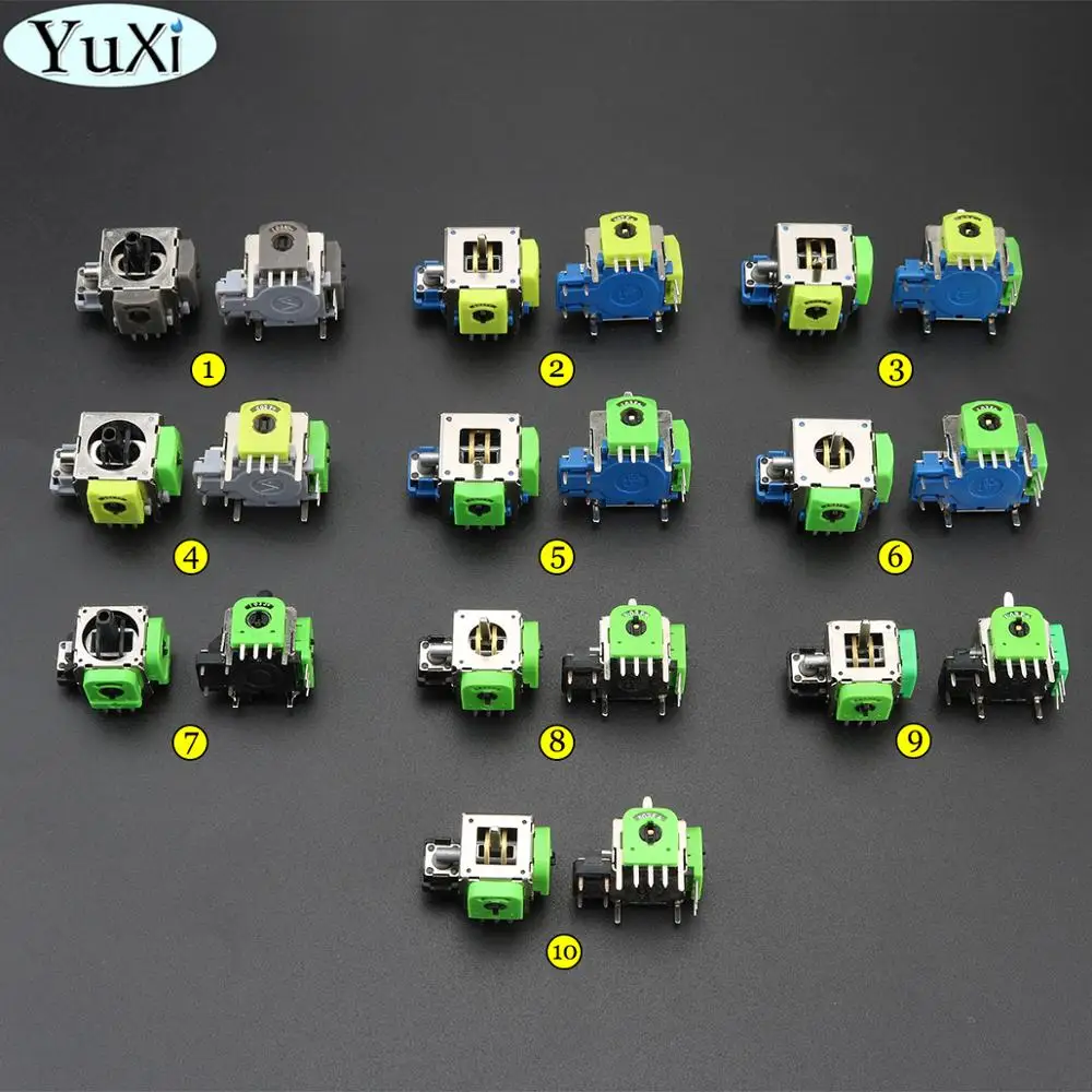 

YuXi 3D Analog Grips sticks Joystick Stick Module Rocker For Xbox ONE/360 Controller for Dualshock 2 3 4 PS2 PS3 PS4 Pro