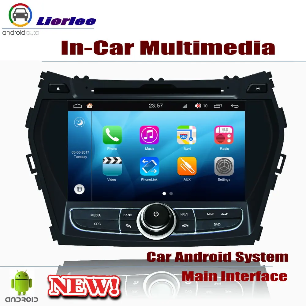 Для Hyundai Maxcruz 2013 ~ 2018 автомобильный DVD плеер GPS навигация Android 8 Core A53 процессор IPS ЖК