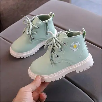 

Autumn Winter Children Boots Girls Boys Leather Zip Rubber Ankle Martin Boots Fashion Baby Boys Girls shoes For Kids Boots 21-30