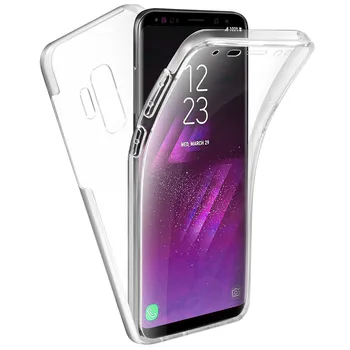 

TBOC Case for Samsung Galaxy S9 Plus - S9 + - Case [Clear] Full [Silicone TPU] double Face [360 Degree] Mobile