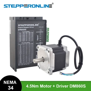 

1 Axis Nema 34 Stepper CNC Kit 4.5Nm 86 Motor 5.2A Nema34 Stepping Motor & Digital Stepper Driver DM860S