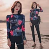 Ladies summer beach wear long sleeves surfing suit padded sexy rashguards floral print sport high quality swimsuit Diving suit ► Photo 2/6