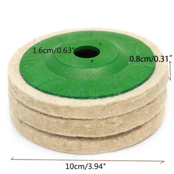 

3pcs 6.3Inch Wool Felt Buffing Grinding Wheel Pad Buffer Polisher Polishing Disc