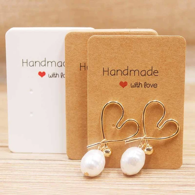 100pcs DIY earring cards printed earring cards jewelry packaging Ear Stud  Cards