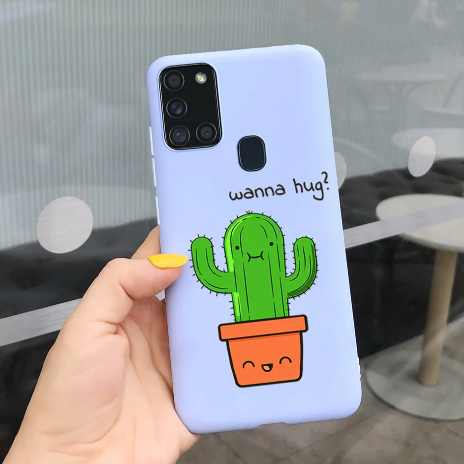 Étui de dessin animé pour Samsung Galaxy A21s étui A21 S Silicone souple coque arrière pour Samsung A21S étuis de téléphone SM-A217F A 21 S Fundas