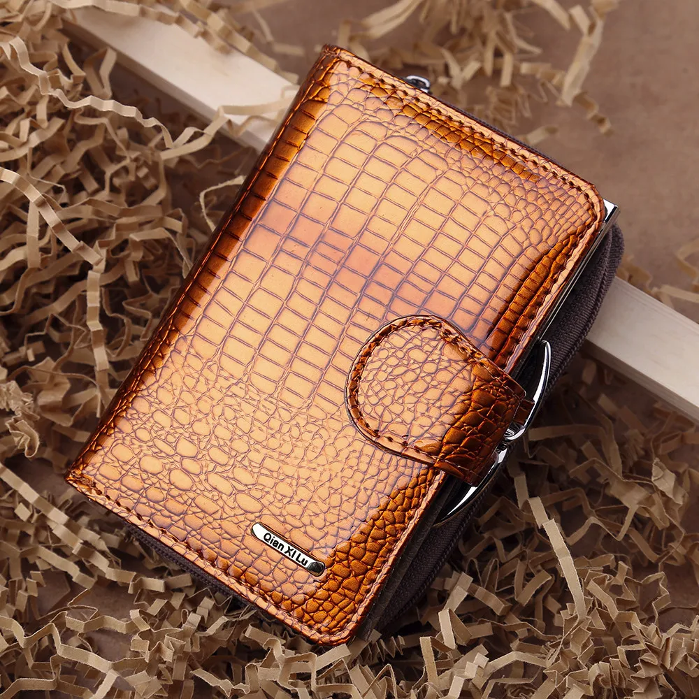 OCARDIAN womens wallet Genuine Leather short wallet card holder Handbag Zipper Bag Card Bag Tote Lady Purse Wallets