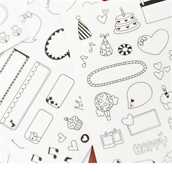 

South Korea Third Quarter Cute Photo Adhesive Paper Diary Adhesive Paper (6 Pcs)