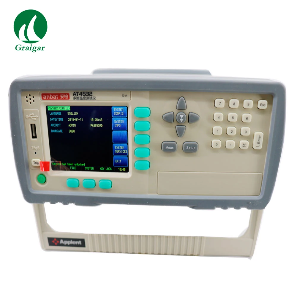 

AT4532 Multi-channel Temperature Meter 32 Channels J/K/T/E/S/N/B Thermocouple 0.1C Resolution