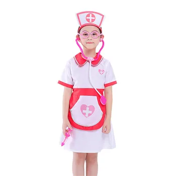 

Children Cosplay Doctor Costumes Halloween Party Nurse Wear Fancy Girls Clothing Set Toys Kids costume