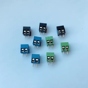 

10pcs kf-350 3.5mm pitch screw terminal connector 2p straight leg KF 350 copper green blue black PCB terminal