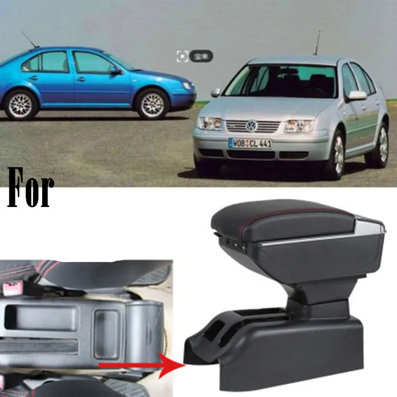 Für VW Golf 4 Armlehne Box Für Volkswagen Golf 4 Auto Armlehne Box Auto  Innen Retrofit USB lade Aschenbecher auto zubehör - AliExpress