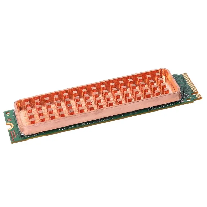 Медный NVME NGFF M.2 теплоотвод 2280 SSD металлический лист теплопроводность силиконовый вафельный охлаждающий вентилятор M2 радиатор U1JA