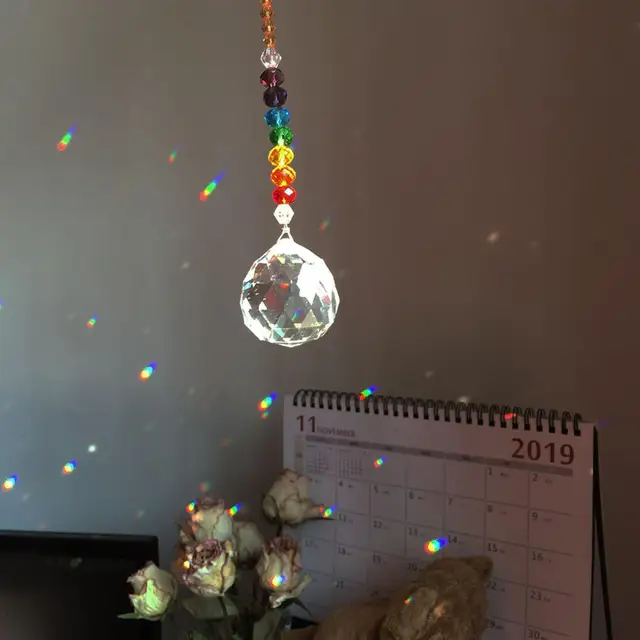 30 Mm -Es Prism Sun Light Catcher, Függő Ablakok Kristályok, Nyári Ajándék, Csakra Alapok Nyolcszögletű Gyöngyök, Hálószoba, Kerti Dekoráció. Rainbow Maker