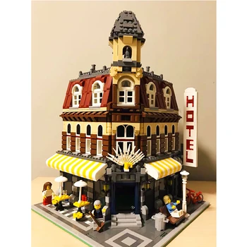 

New 15002 2133pcs Model Build Kit Compatible With 10182 Coffee Shop Corner Model Building Block Children's Christmas Toys