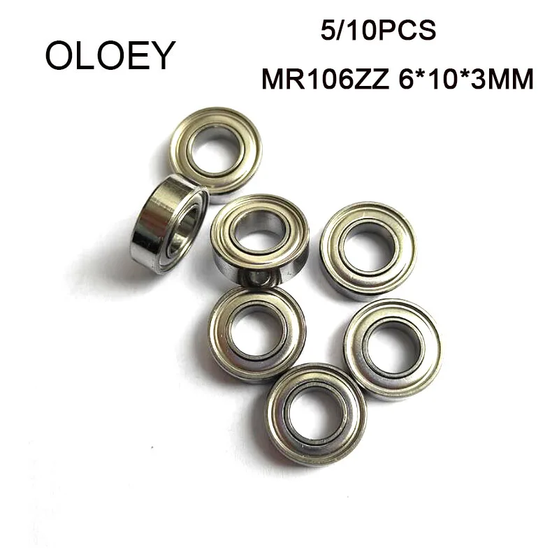 

MR106ZZ 2RS Handle Bearing 6x10x3 mm For Strong Drill Brush Handpiece 5/10PCS Excellent MR106 ZZ Nail Ball Bearing High Quality