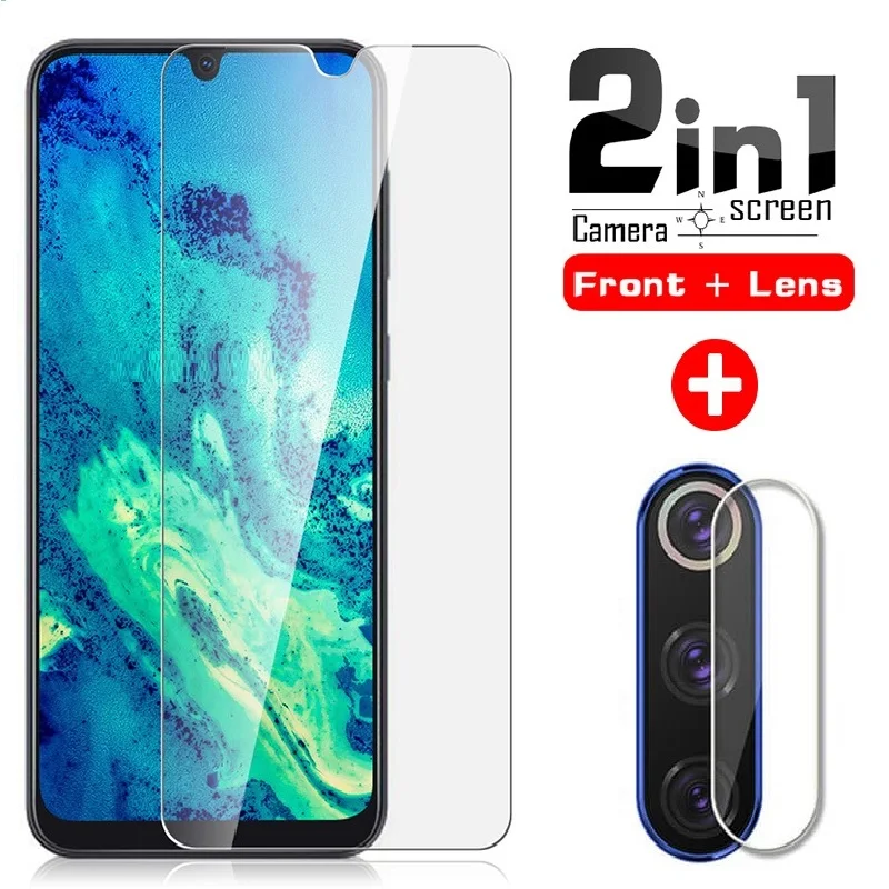 2in1 Hamis színben tüntet fel Védnök üvegek számára huawey Megtisztelés 9X Menő 9 X lite edzett glas camer objektív Hátvéd fólia Be Lá honor9 xonor 9xpro