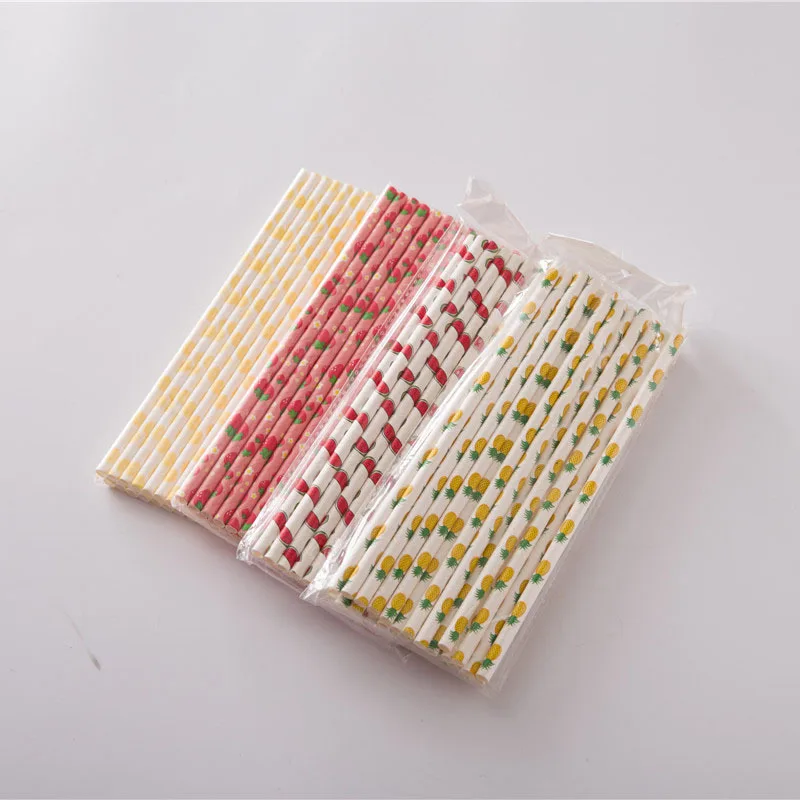 

Winter New Style Color Paper Straw Environmentally Friendly Kraftpaper Straw Party Creative shui guo zhi Straw Manufacturers Dir