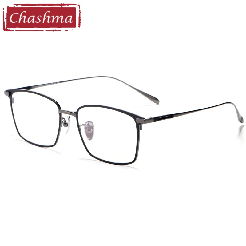 Мужские очки супер качество оправа женские титановые очки IP покрытие не теряют цвет - Цвет оправы: Black with Gray