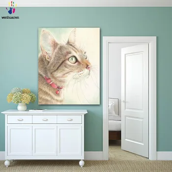 

DIY colorings pictures by numbers with colors Lovely cat picture drawing painting by numbers framed Home