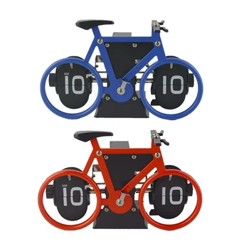 

Bicycle Flip Clock Retro Flip Clock Family Living Room Clock Commemorative Gift with Box