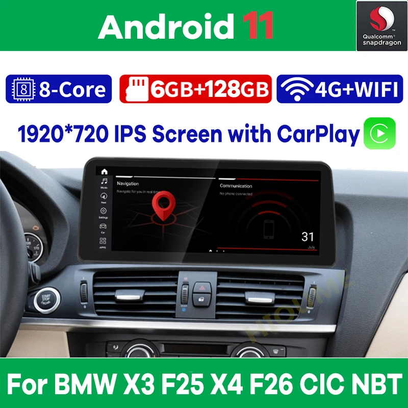 Qualcomm 8-core 4G 64GB Carplay Android Auto Multimedia 2013-2016 PEMP for BMW X3 F25 Android 10 Screen NBT Qualcomm 8-core 4G 64GB Carplay Android Auto Multimedia 2013-2016 PEMP for BMW X3 F25 Android 10 Screen NBT