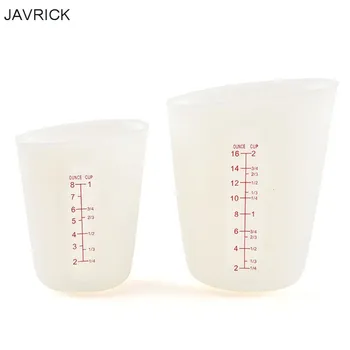 

2Pcs 250ML 500ML Flexible Silicone Measuring Cup Cook Bakers Resin Jewelry Tools